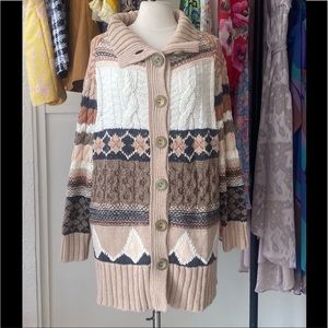Free People Smile Argyle Cardigan